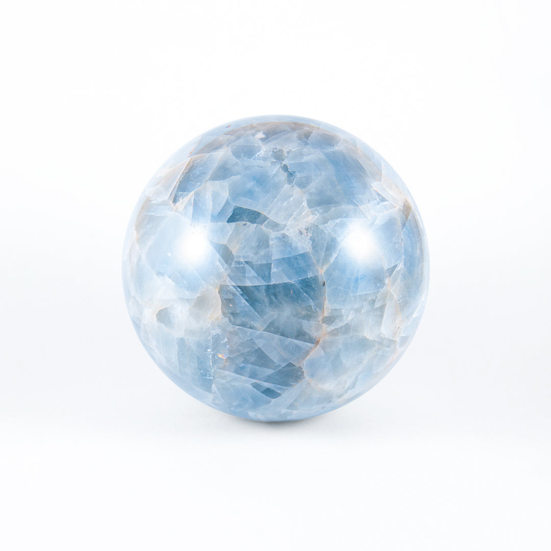 Esfera de Calcita Azul de 8 cm.